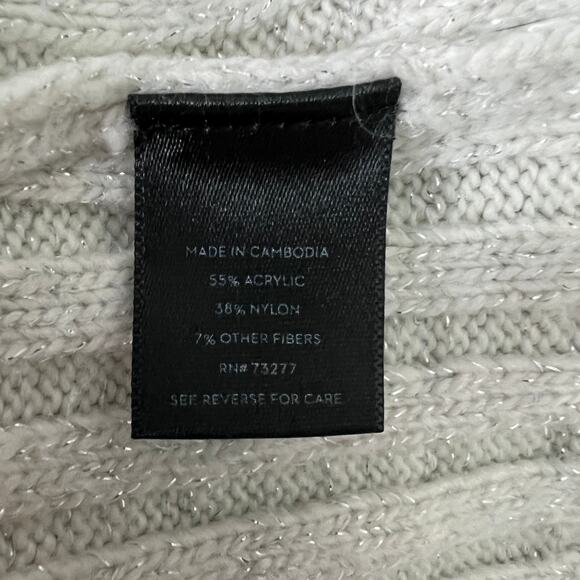 Simply Vera Vera Wang Metallic Gray Pullover Sweater Size Large - Picture 10 of 11